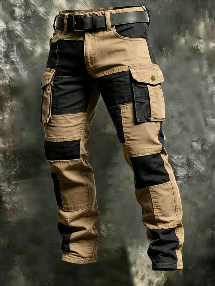 Men'S Fashion Trousers - Cotton Men Cargo Pants Khaki Casual