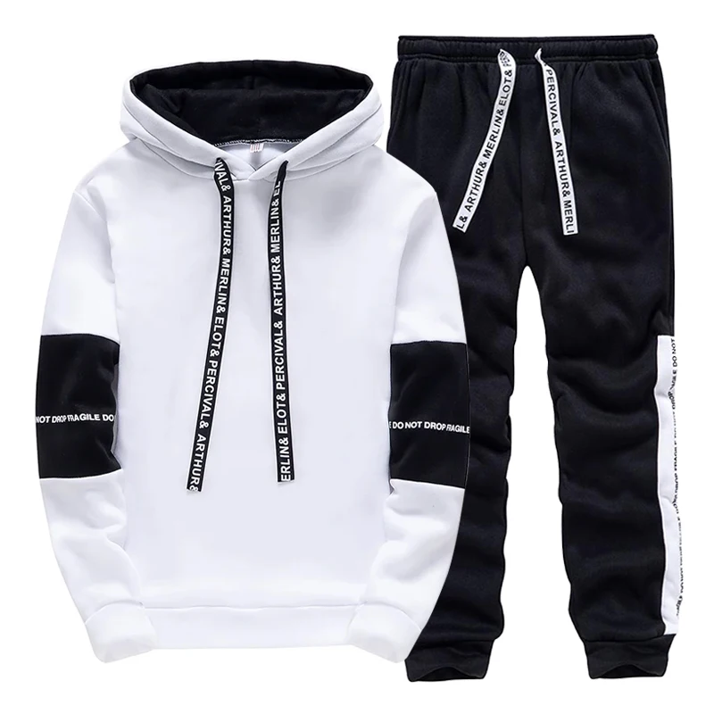 Mens Fashion Casual Outfits - Tracksuit for Man Casual Hooded Sweatshirts