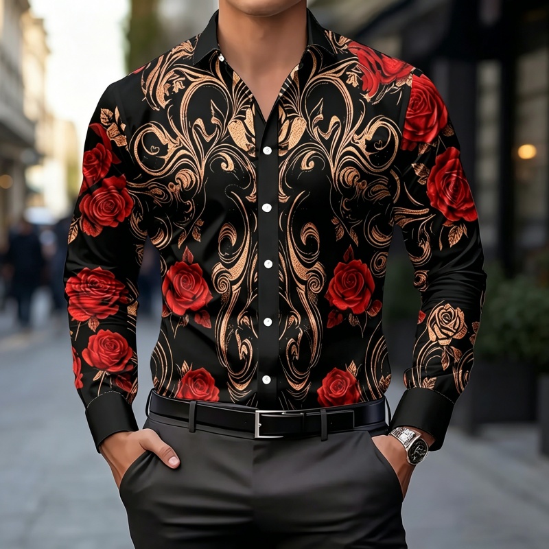 Mens Fashion Casual 2026 - 2026 new men's shirt fashion printed