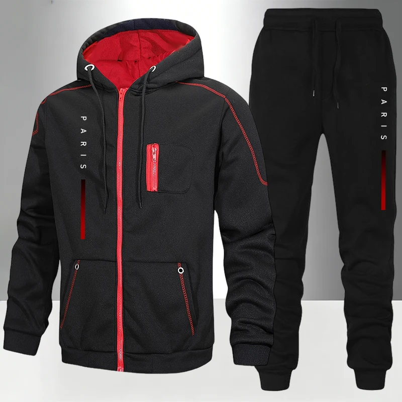 Paris Men'S Fashion - Men's Set/Coat/Pants Paris Fashion Zipper Coat