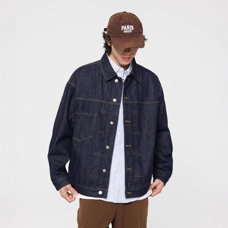 Harrington Jacket - Original Color Denim Jacket Men's Japanese
