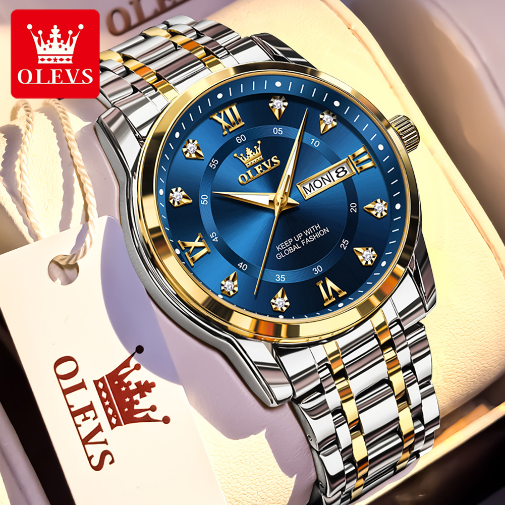 Mens Fashion Show - OLEVS Brand Fashion men's watches stainless