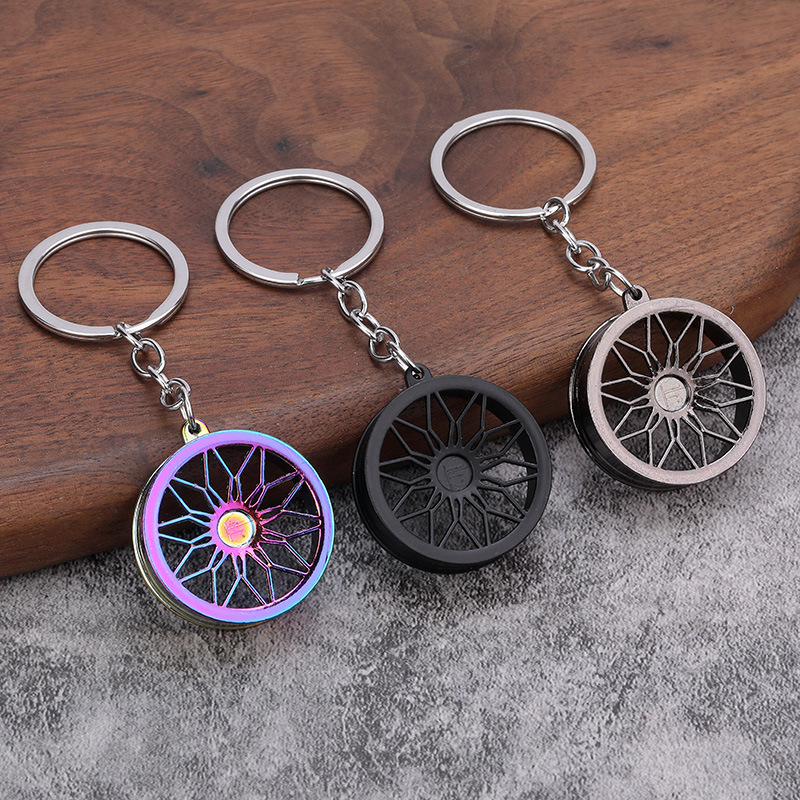 Men'S Fashion Hub - Metal Wheel Hub Keychain Pendant for