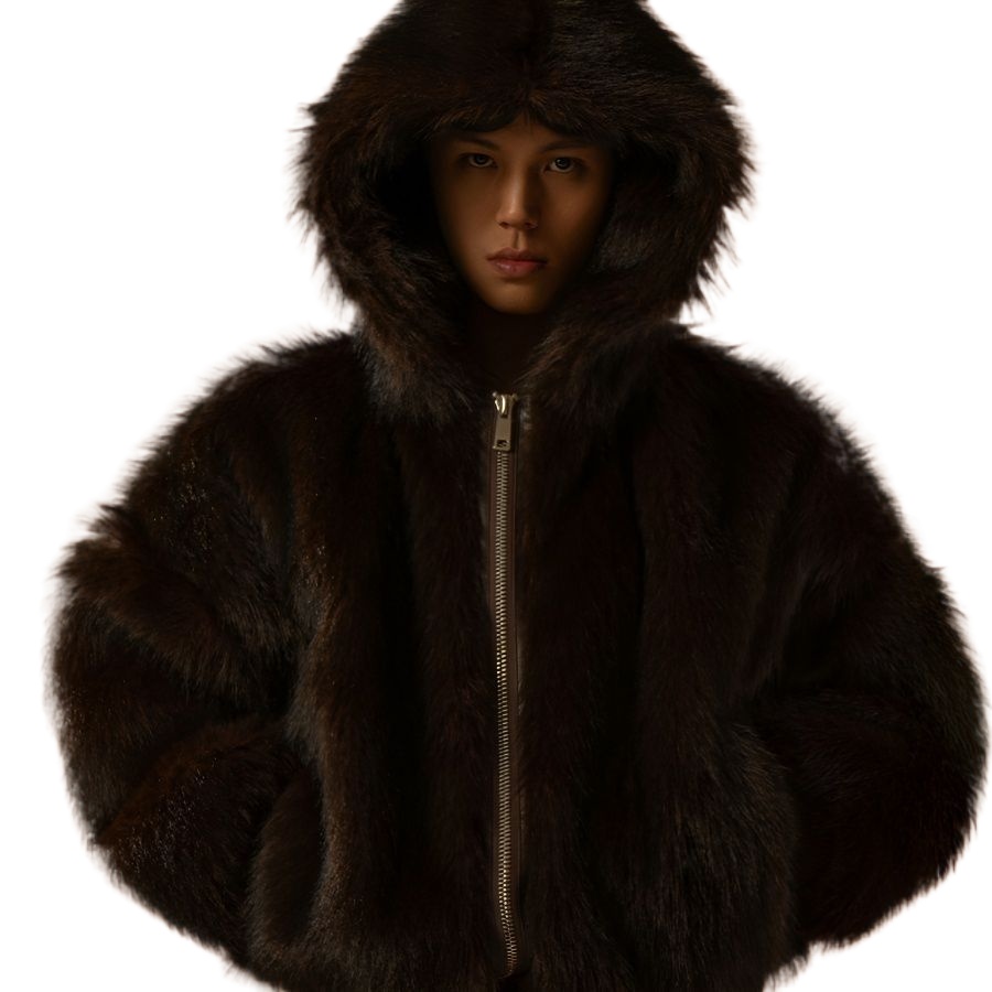Men'S Fashion Zipper Jacket - Men's Winter Warm Faux Fur Jacket