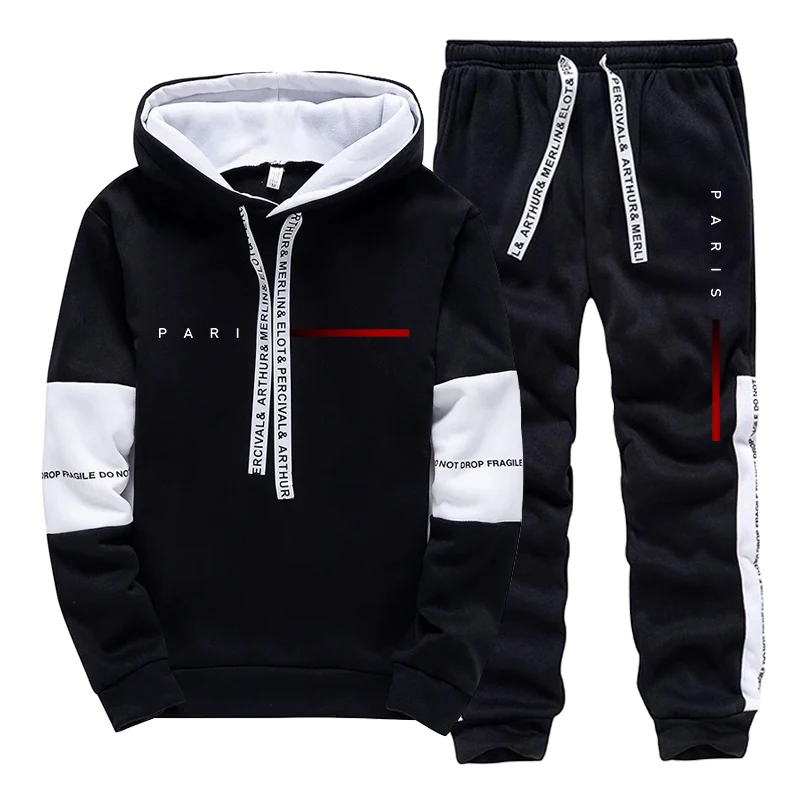 Paris Men'S Fashion - Men's Set Paris Fashion Hoodie and