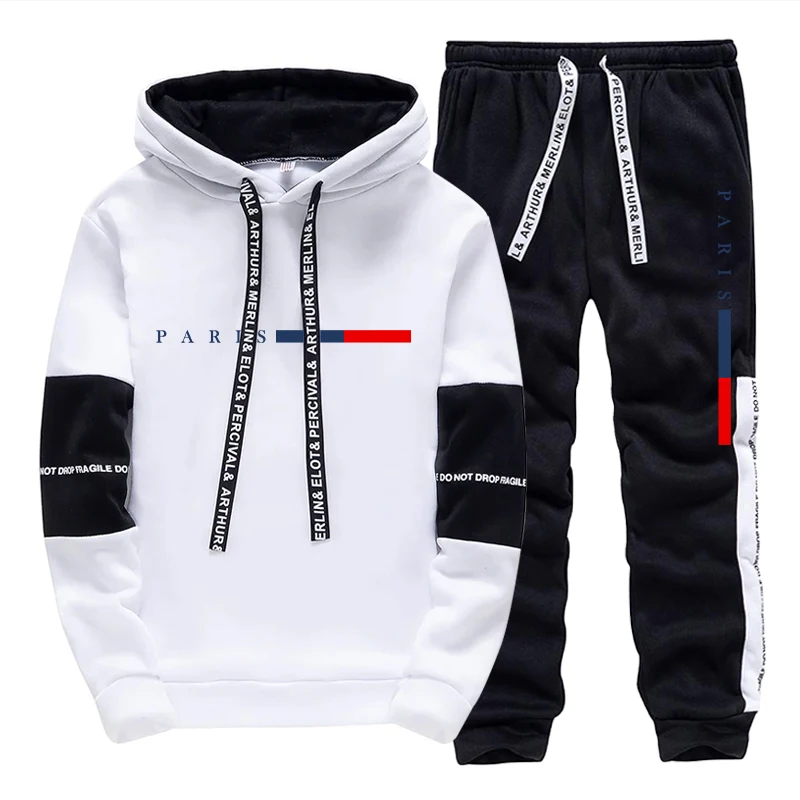Paris Men'S Fashion - Men's Set/Hoodie/Pants Paris Fashion Autumn Winter