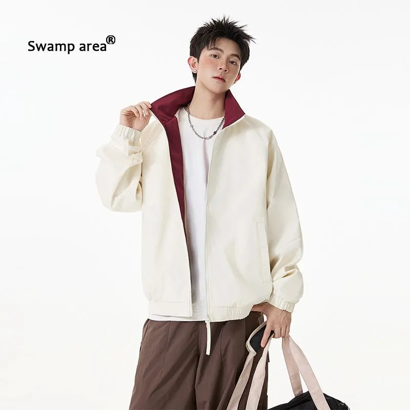 Men's Stand Collar Loose Bombe - đánh giá và giá Harrington Jacket