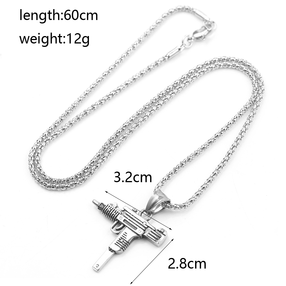 Punk Uzi Pistol Machine Gun Ne - đánh giá và giá Men'S Fashion Jewelry