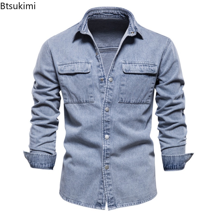 Spring Autumn Men's Fashion Sl - đánh giá và giá Jeans Shirt Fashion For Men