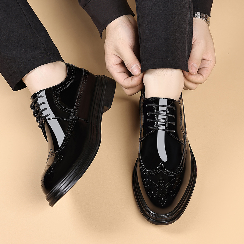 Men's Patent Leather Brogue Dr - đánh giá và giá Oxford Shoes Brogue