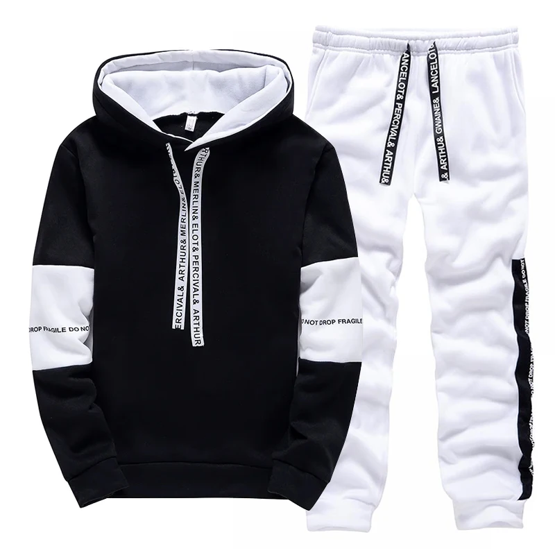 Black White Men's Tracksuit Fa - đánh giá và giá Men'S Fashion Pants