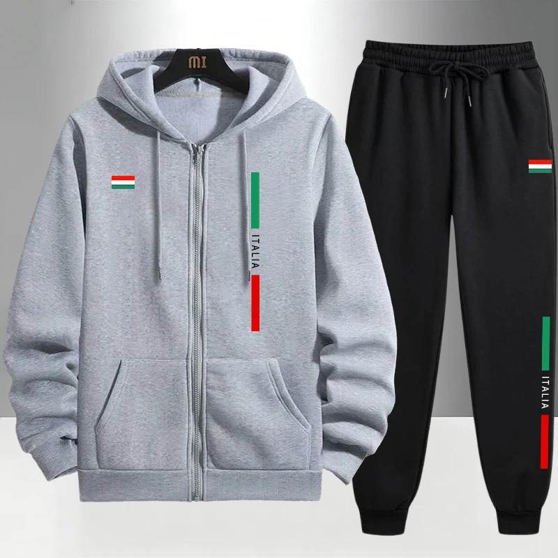 Italy Fashion Men's Set Zipper - đánh giá và giá Mens Fashion Casual Outfits