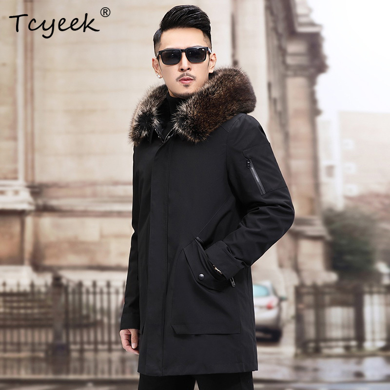 Tcyeek Sliver Fox Fur Collar W - đánh giá và giá Men'S Fashion Zipper Jacket