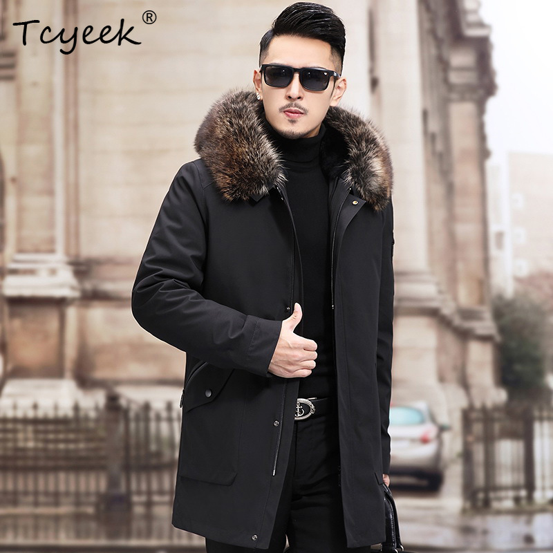 Tcyeek Sliver Fox Fur Collar W - đánh giá và giá Men'S Fashion Zipper Jacket
