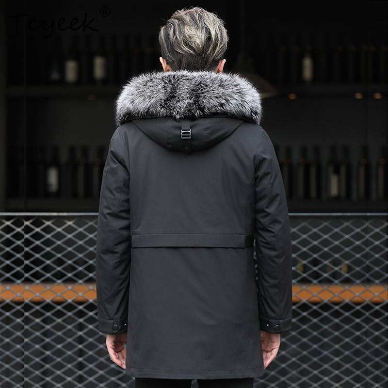 Tcyeek Sliver Fox Fur Collar W - đánh giá và giá Men'S Fashion Zipper Jacket