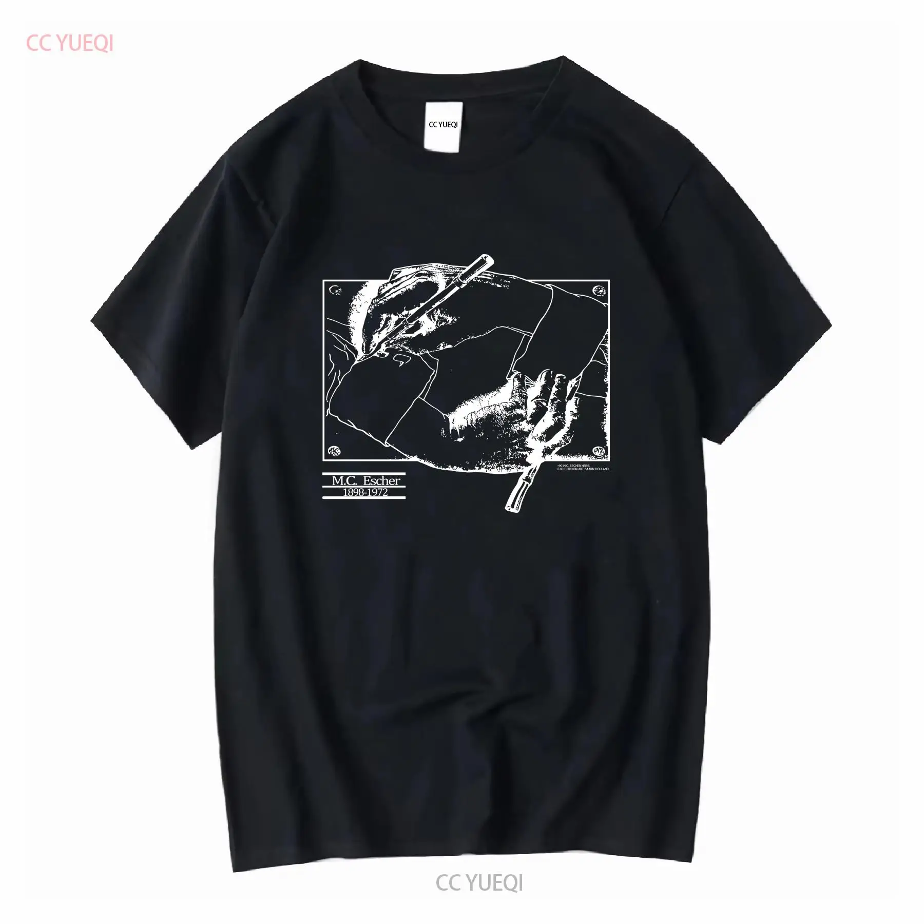 Vintage 1990 MC Escher T Shirt - đánh giá và giá Mens Fashion Black Shirt