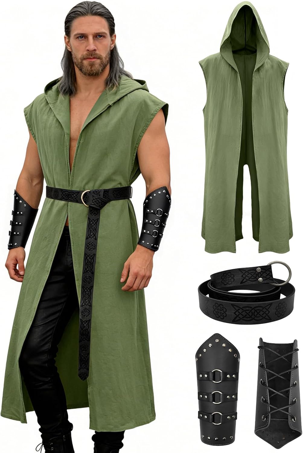Men’s Renaissance Costume Set  - đánh giá và giá Belt Mens Fashion