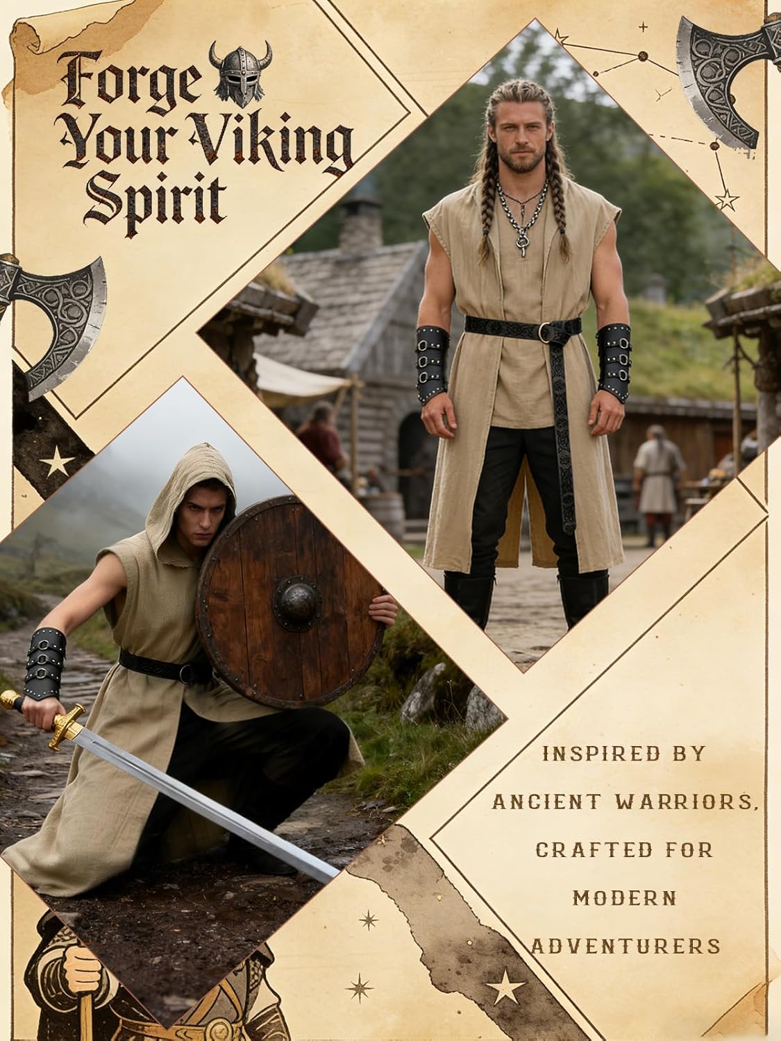 Men’s Renaissance Costume Set  - đánh giá và giá Belt Mens Fashion