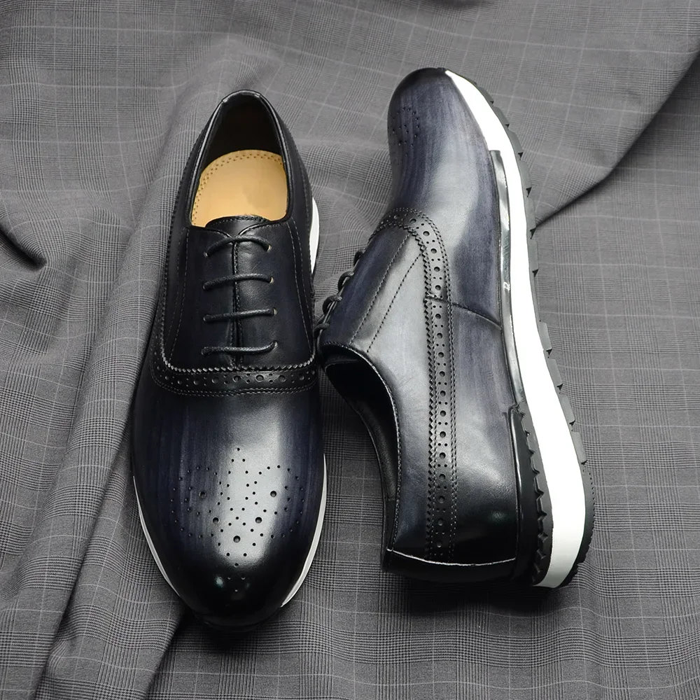 10 Colors Handmade Genuine Lea - đánh giá và giá Oxford Shoes Brogue