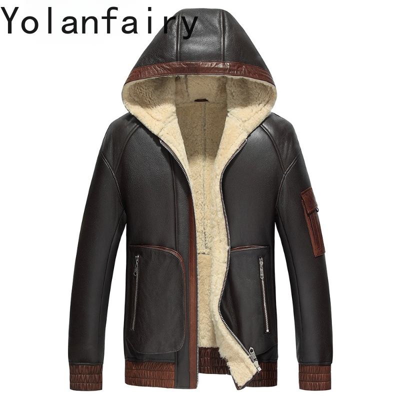 YOLANFAIRY Natural Wool Fur Co - đánh giá và giá Men'S Fashion Zipper Jacket