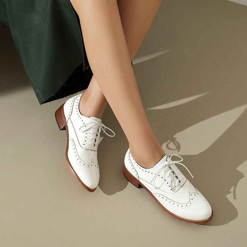 Brogue Oxford Shoes Women Lace - đánh giá và giá Oxford Shoes Brogue