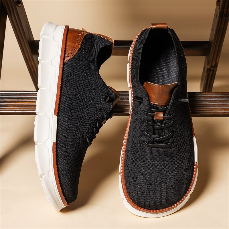Men Wide Toe Knit Dress Shoes  - đánh giá và giá Oxford Shoes Brogue
