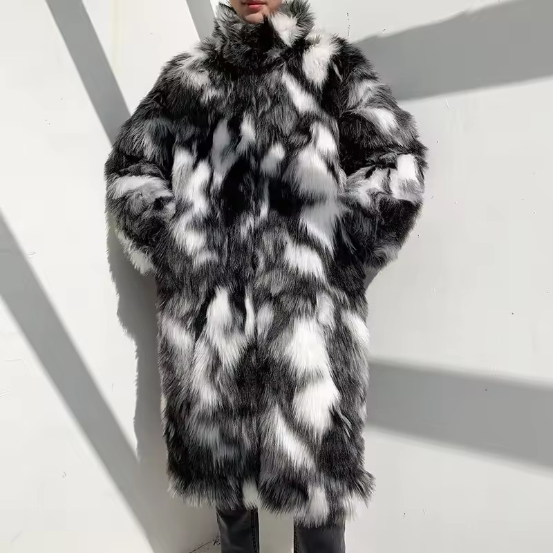 Winter Hip Hop Long Faux Fur C - đánh giá và giá Men'S Fashion Zipper Jacket