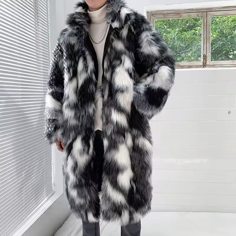 Winter Hip Hop Long Faux Fur C - đánh giá và giá Men'S Fashion Zipper Jacket
