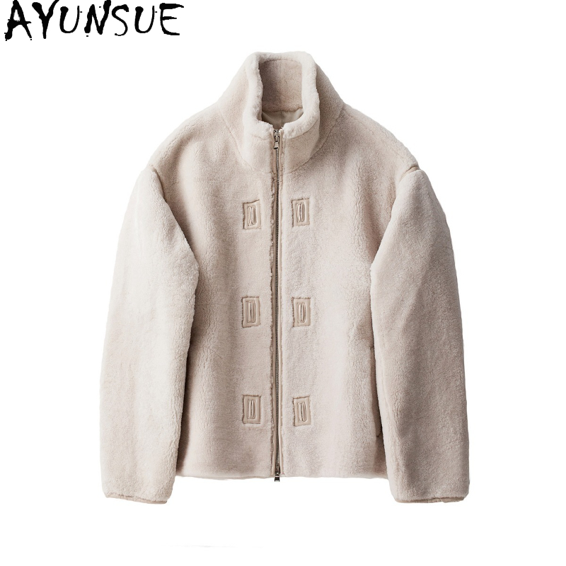 AYUNSUE Natural Merino Sheep S - đánh giá và giá Men'S Fashion Zipper Jacket