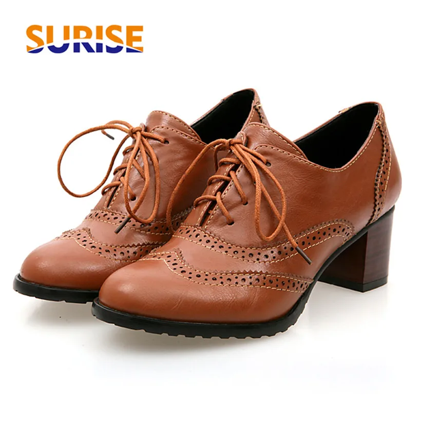 British Women Oxfords High Blo - đánh giá và giá Oxford Shoes Brogue