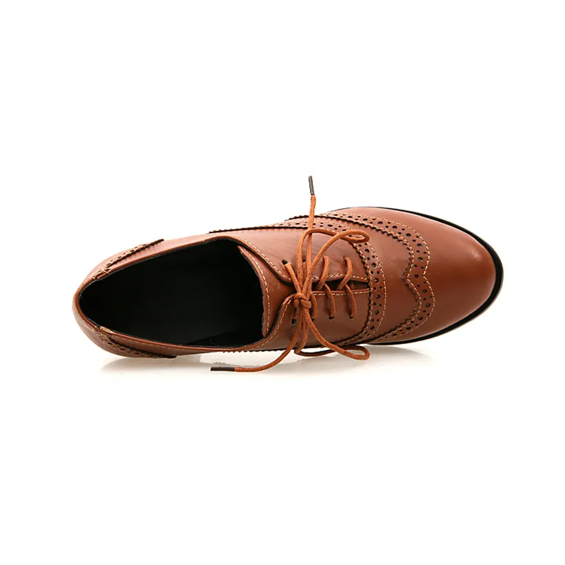 British Women Oxfords High Blo - đánh giá và giá Oxford Shoes Brogue