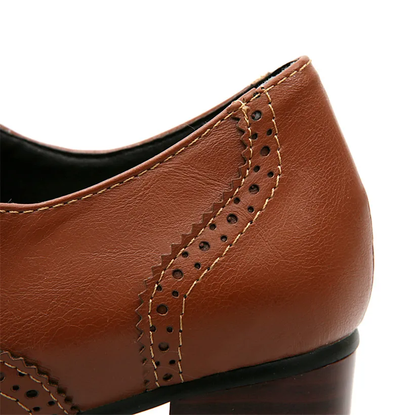 British Women Oxfords High Blo - đánh giá và giá Oxford Shoes Brogue