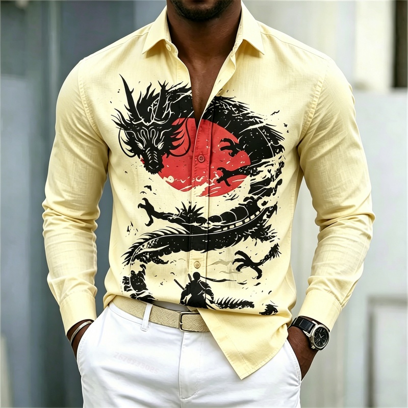 2026 New Men's Shirt White Bla - đánh giá và giá Mens Fashion Black Shirt