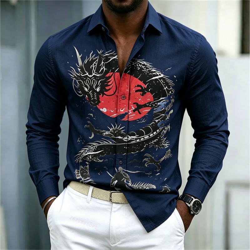 2026 New Men's Shirt White Bla - đánh giá và giá Mens Fashion Black Shirt