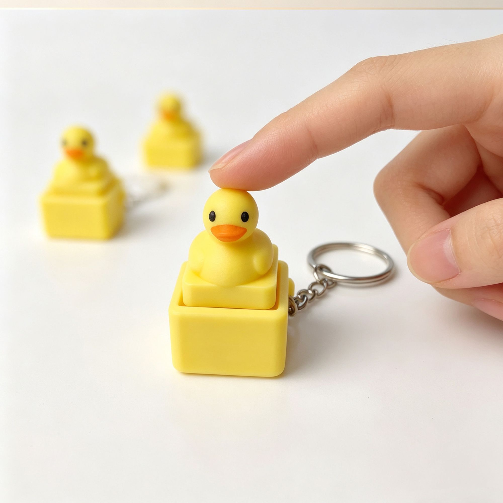 Cute Yellow Duck Press Keychai - đánh giá và giá Men Fashion Key