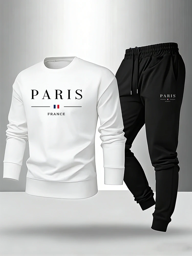 Paris Print Men's Set Pullover - đánh giá và giá Paris Men'S Fashion
