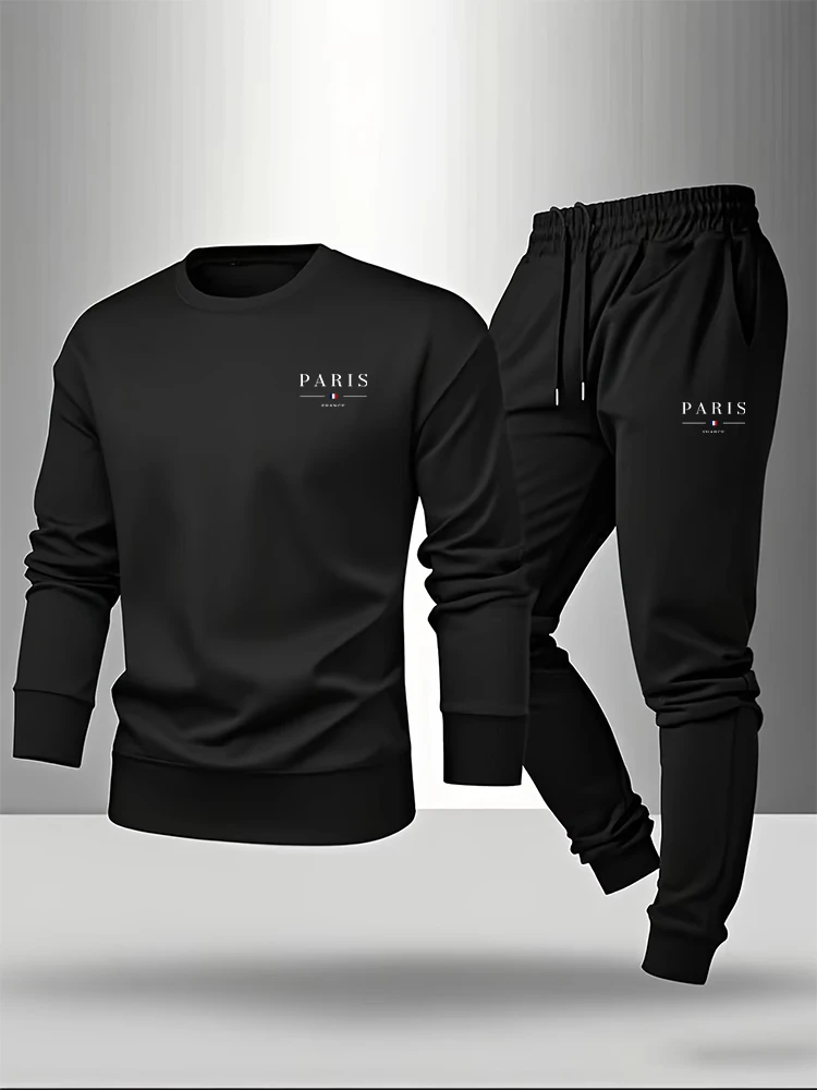 Paris Print Men's Set Pullover - đánh giá và giá Paris Men'S Fashion