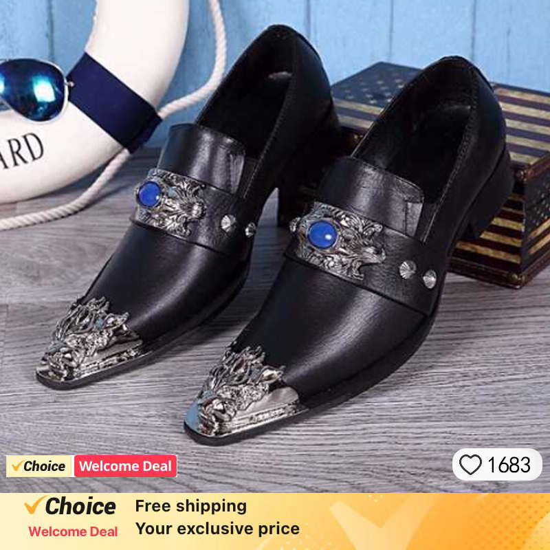 Men's Shoes Italian Style Poin - đánh giá và giá Oxford Shoes Brogue