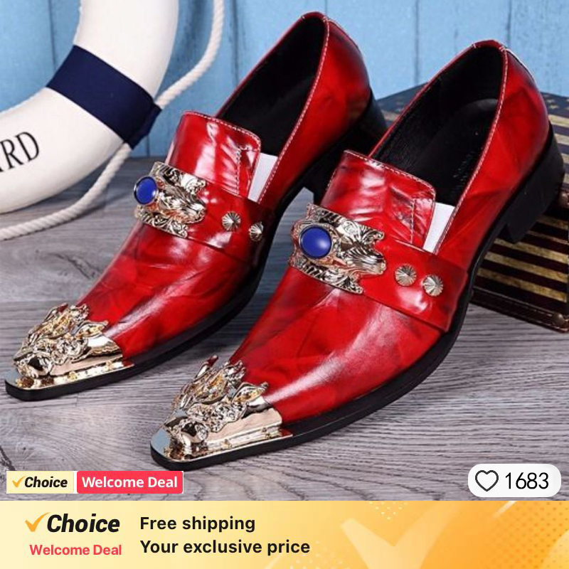 Men's Shoes Italian Style Poin - đánh giá và giá Oxford Shoes Brogue