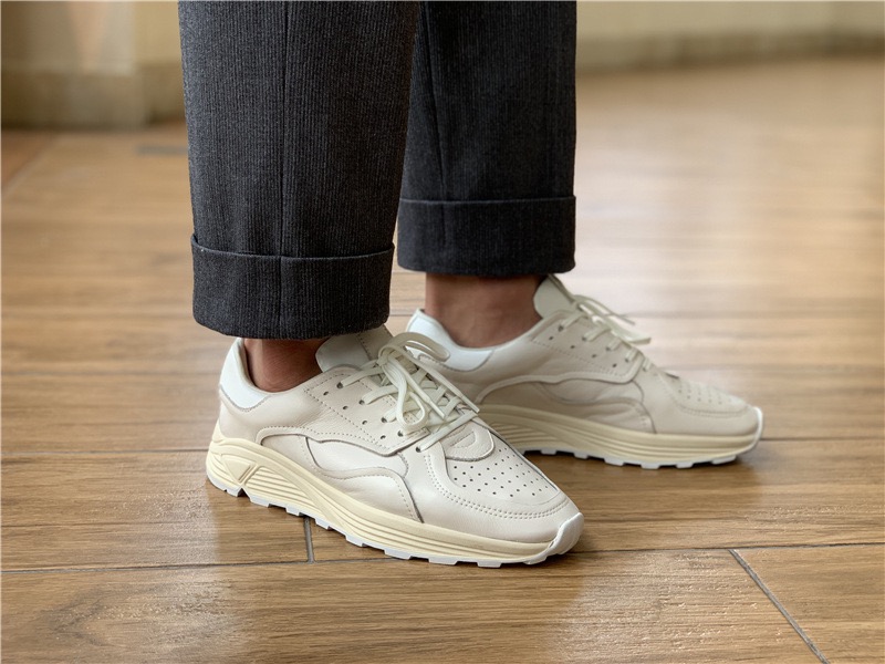 Round-toe Lace-up Casual White - đánh giá và giá Mens Fashion Show