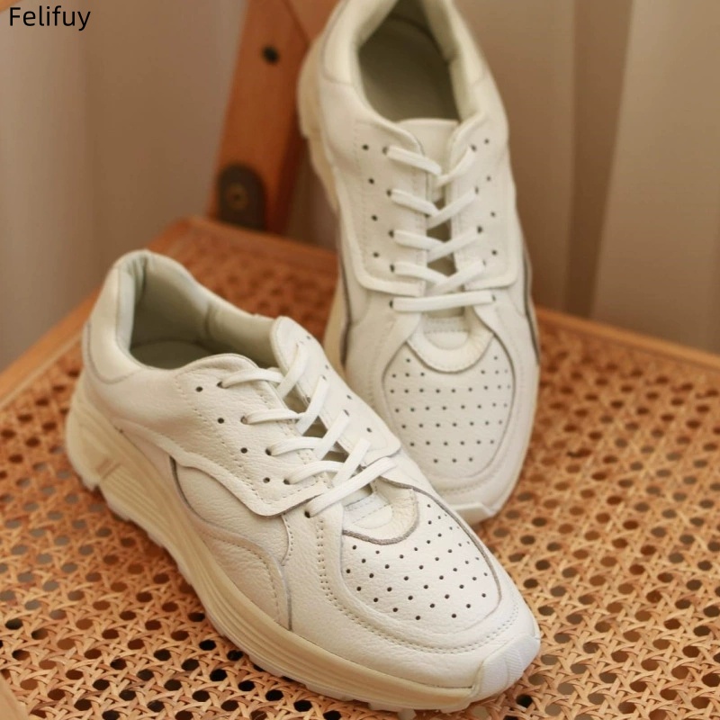 Round-toe Lace-up Casual White - đánh giá và giá Mens Fashion Show