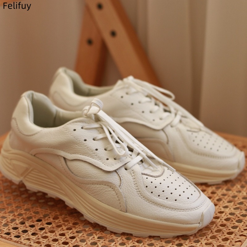 Round-toe Lace-up Casual White - đánh giá và giá Mens Fashion Show