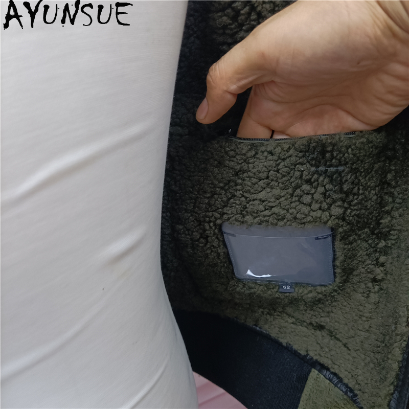AYUNSUE Warm Natural Fur Coat  - đánh giá và giá Men'S Fashion Zipper Jacket