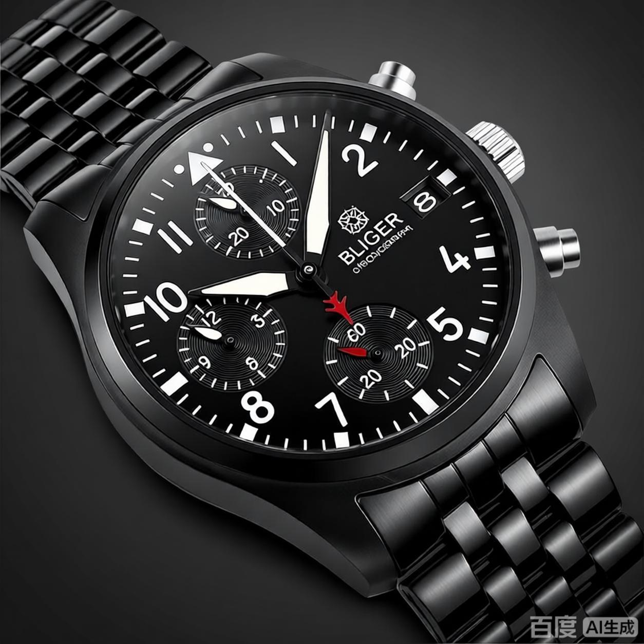BLIGER Full Black Brushed 38mm - đánh giá và giá Men'S Fashion Jewelry