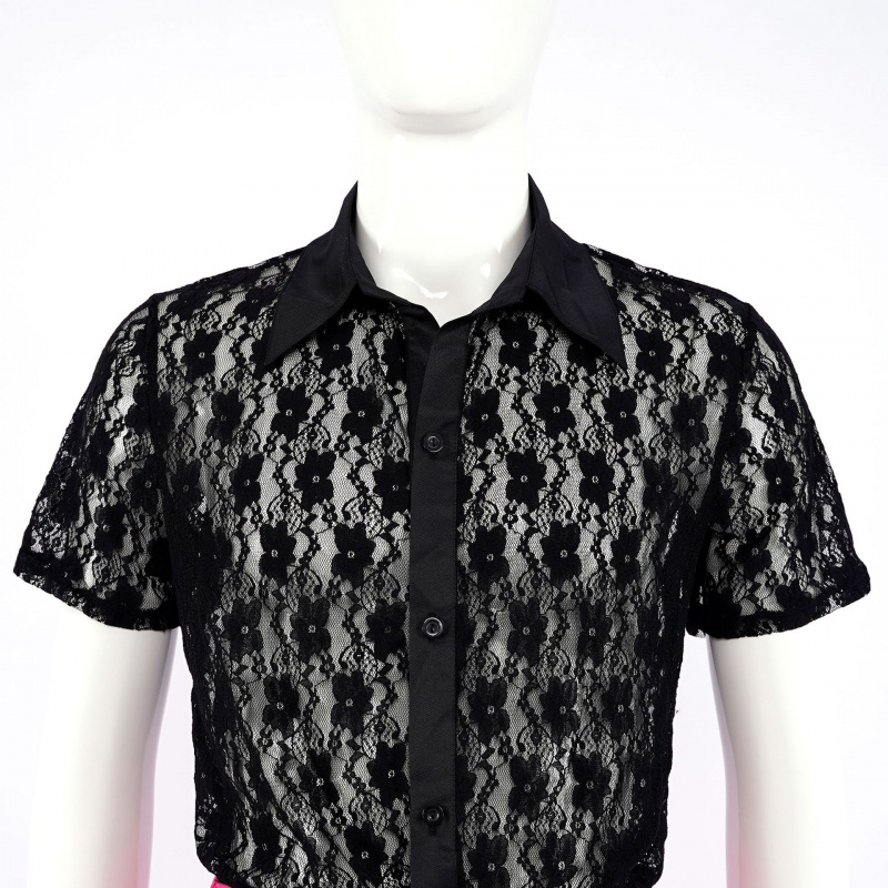 Movie Elvis Presley Costume Pi - đánh giá và giá Mens Fashion Black Shirt