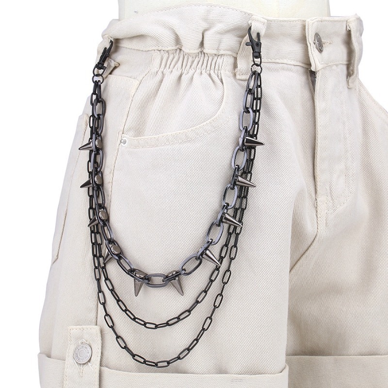 Hip Hop Punk Rock Metal Pants  - đánh giá và giá Men Fashion Key