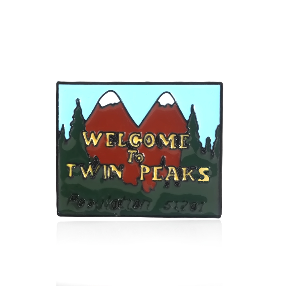 Twin Peaks Enamel Badge Brooch - đánh giá và giá Jeans Shirt Fashion For Men