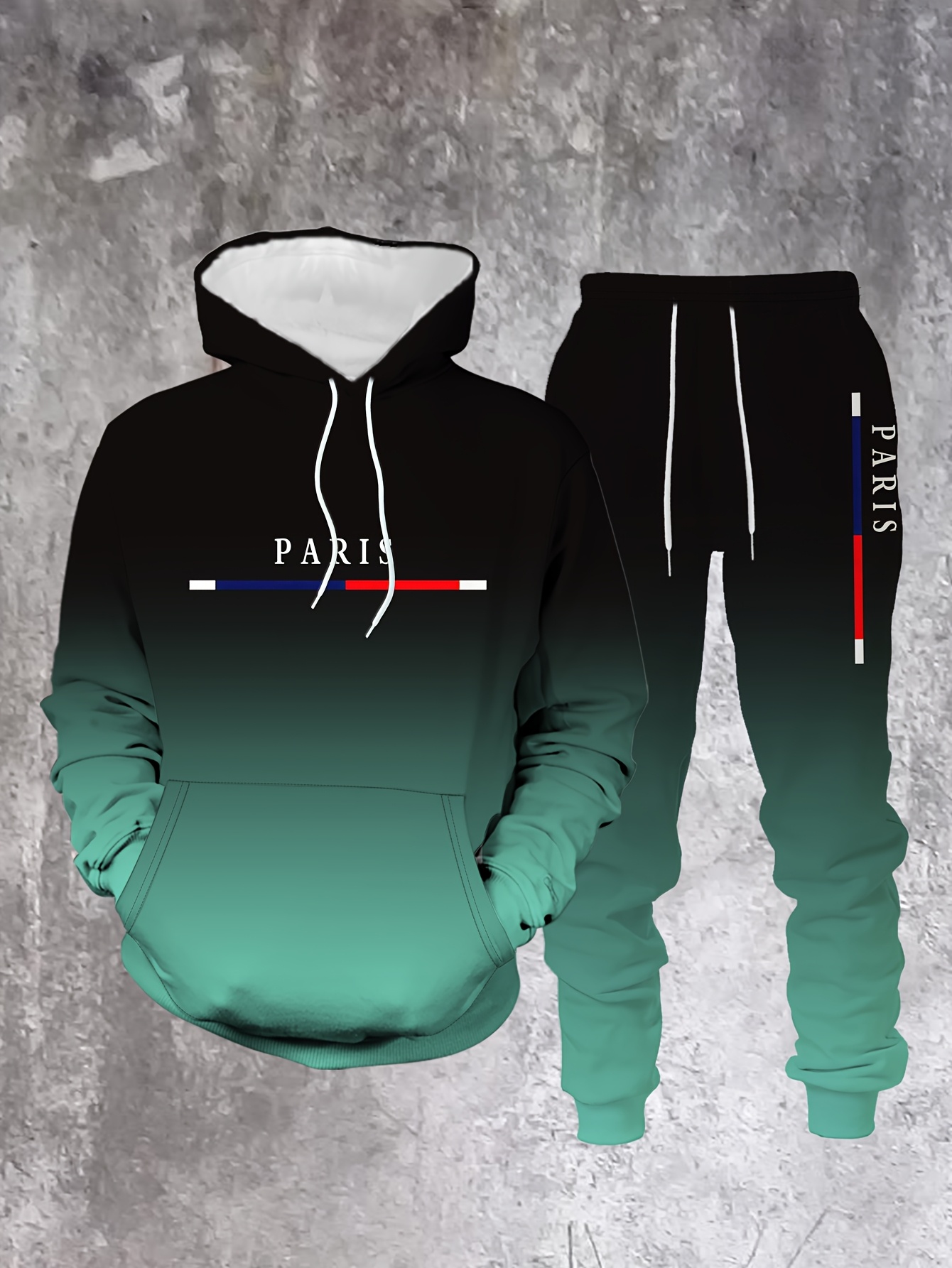Gradient Color Paris Tracksuit - đánh giá và giá Paris Men'S Fashion