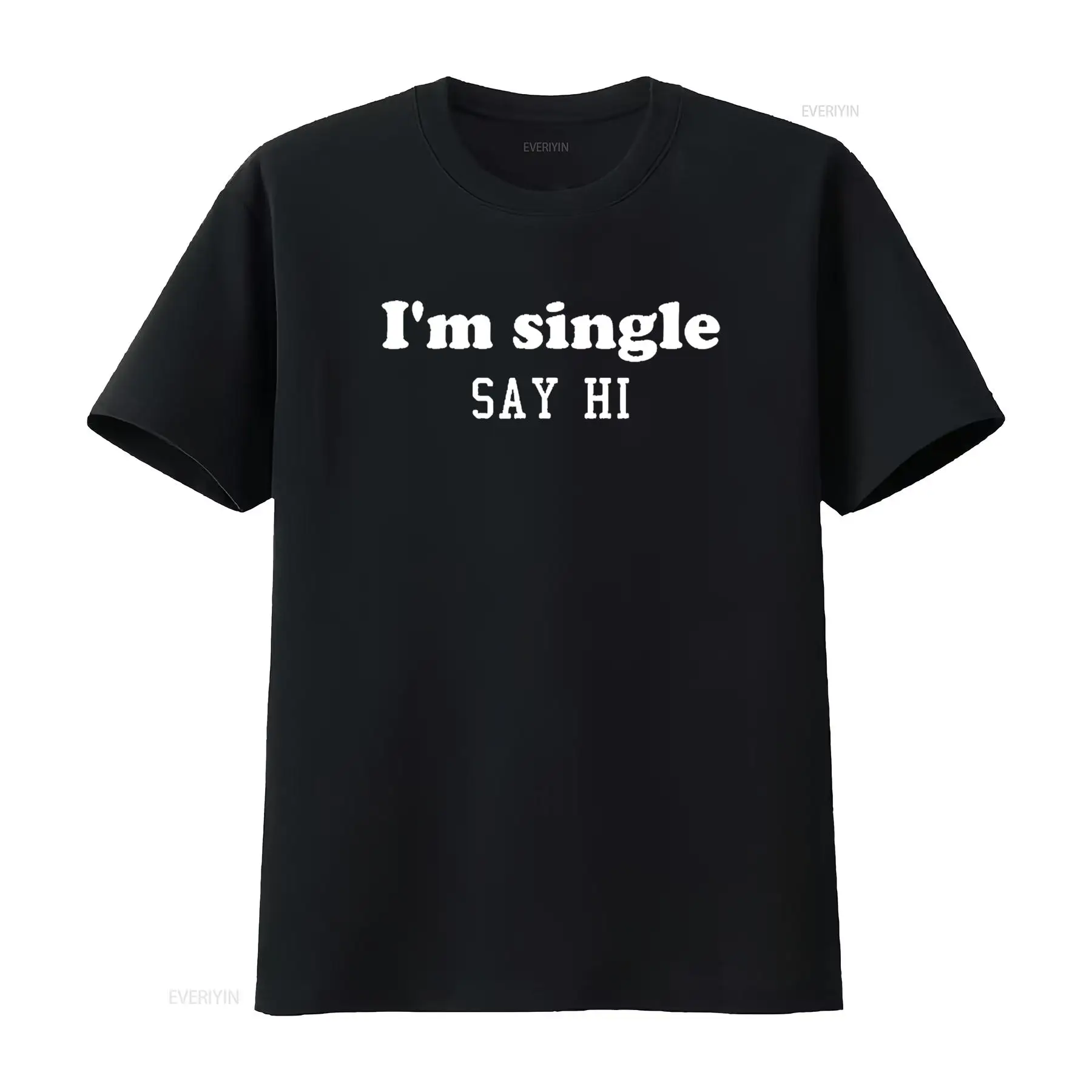 Mens Funny I m Single Say Hi A - đánh giá và giá Mens Fashion Black Shirt