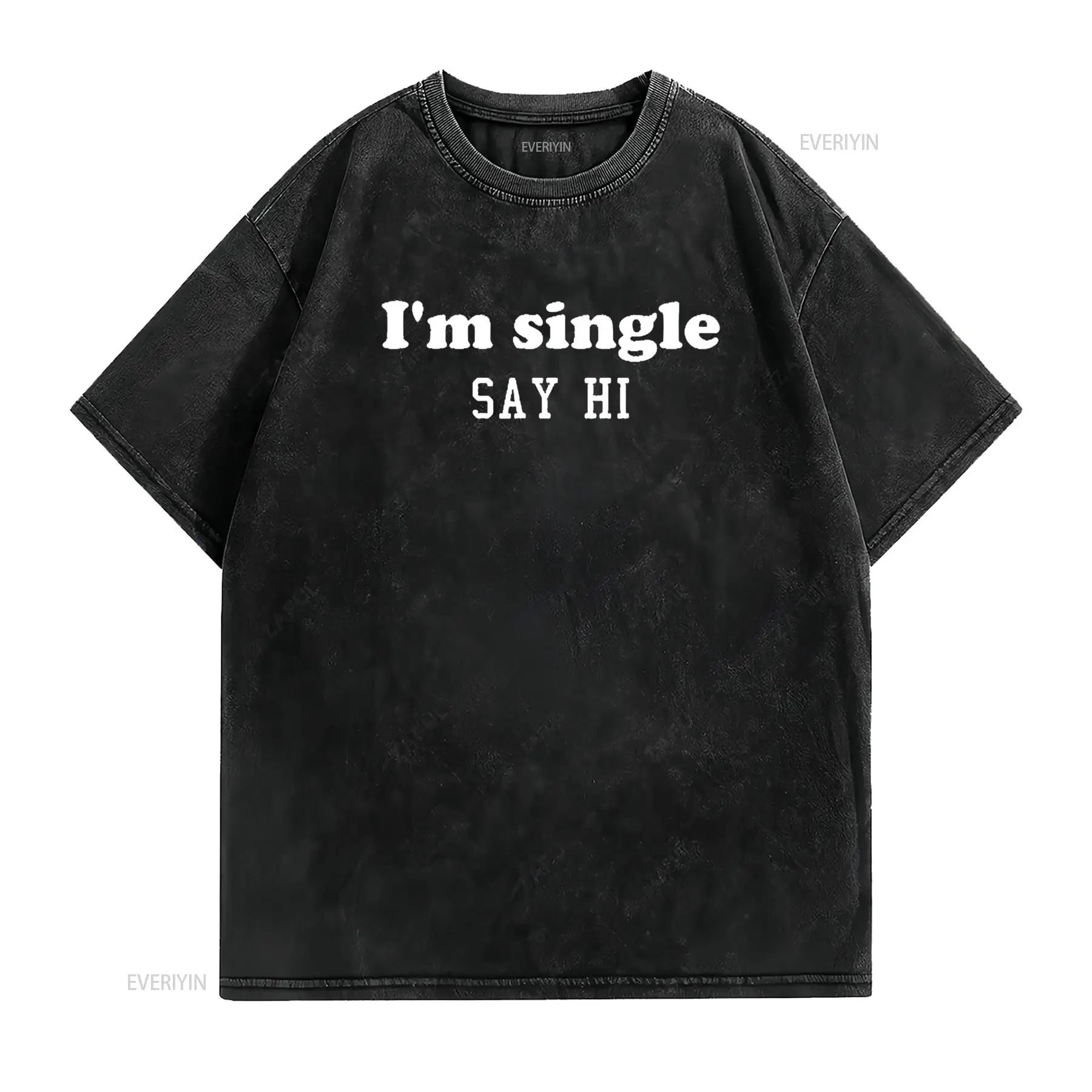 Mens Funny I m Single Say Hi A - đánh giá và giá Mens Fashion Black Shirt